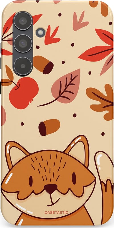 Casetastic hoesje geschikt voor Samsung Galaxy A55 - Dubbellaagse bescherming - Boskat op avontuur - Fashion Case - Zand Terracotta Rood