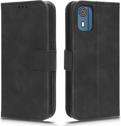 Coverup Hoesje - Geschikt voor Nokia C02 Hoesje - Coverup Book Case - Zwart