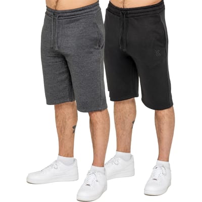 Kruze Heren Fleece Korte Broek 2 Pak