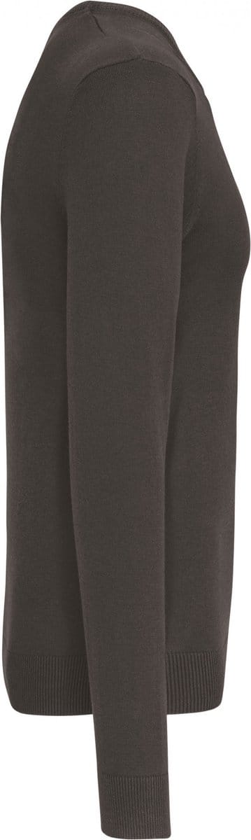 Pullover/Cardigan Heren S Kariban Ronde hals Lange mouw Dark Grey 50% Katoen, 50% Acryl