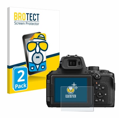 BROTECT - Screenprotector voor Nikon Coolpix P950 - Folie Beschermfolie matte 2 Stuks