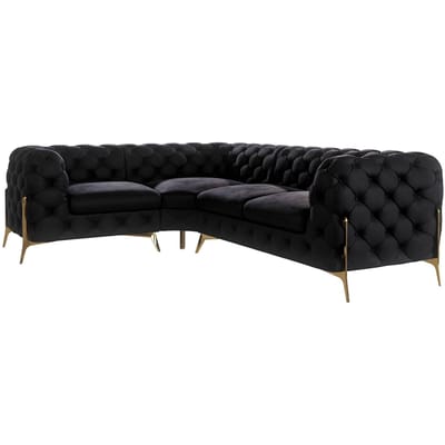 3-zitshoekbank Chelsea links velvet | Ropez