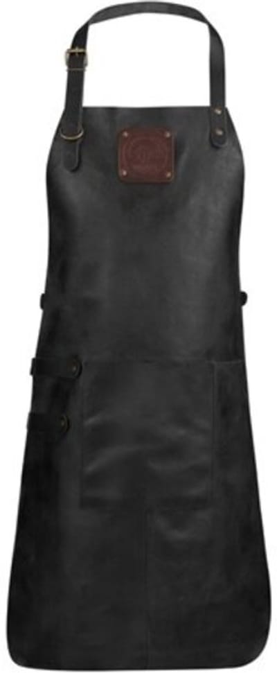 WITLOFT Schort Buffalo met zak - Zwart - Buffelleer