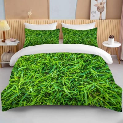 Nature's Meadow Beddengoed 3-delige set kingsize tweepersoonsbed beddengoedset microvezel of polyester dekbedovertrekset slaapkamer beddengoedset EU Double(200x200cm)