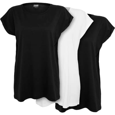 Set van 3 dames T-shirts met verlengde schouders Urban Classics