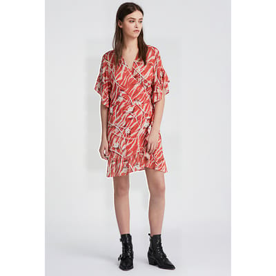 AllSaints Marlow Kazuno Dress Red Maat: 32 | Mini Jurken Outlet | Dames | Rood