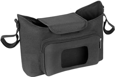 Buggy Organizer Tas - Kinderwagen Tas Organizer - Baby Spullen Meenemen - Waterdicht Oxford Doek - Universele Pasvorm - Zwart