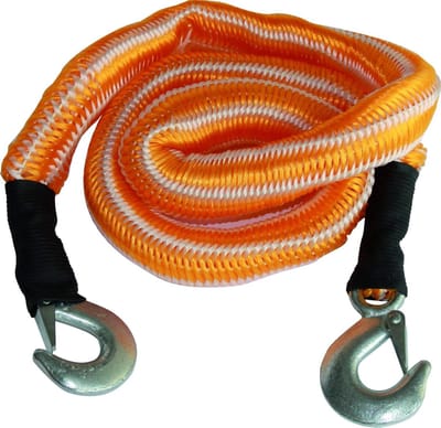 Sleepkabel Auto - Sleeptouw - Voertuigen Verplaatsen - Super Stretch - 400 cm - Oranje