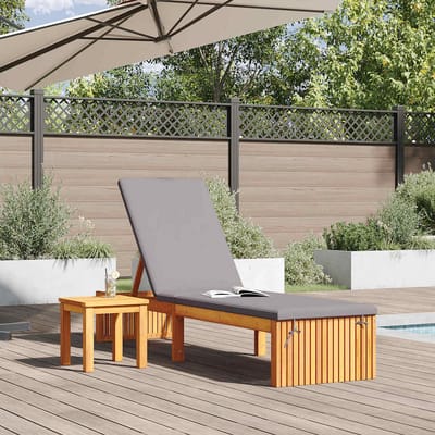 vidaXL Ligstoel Olie Natuurlijk 200 x 55 x 94 cm Massief acaciahout
