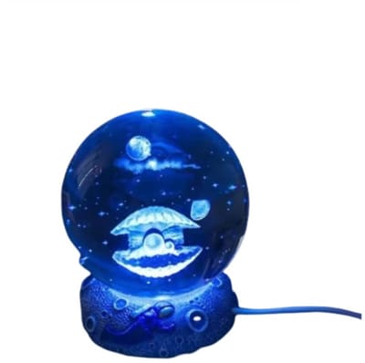 8Cm 3D Kristallen Bol Kerst Cadeau Decoratie Decoratie 2025 Ballen Naar Huis Sneeuw Glazen Bol Decoraties
