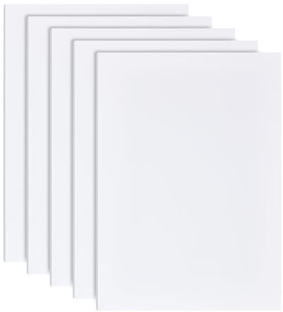 Dailygoods- Schuimplaten 5 stuks - 30 x 21 cm - 4 mm dik - Witte PVC-schuimplaten - Knutselmateriaal voor kinderen - Creatieve projecten