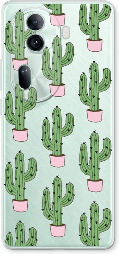 Case Company® - Hoesje geschikt voor Oppo Reno 11 Pro hoesje - Cactus Lover - Soft Cover Telefoonhoesje - Bescherming aan alle Kanten en Schermrand