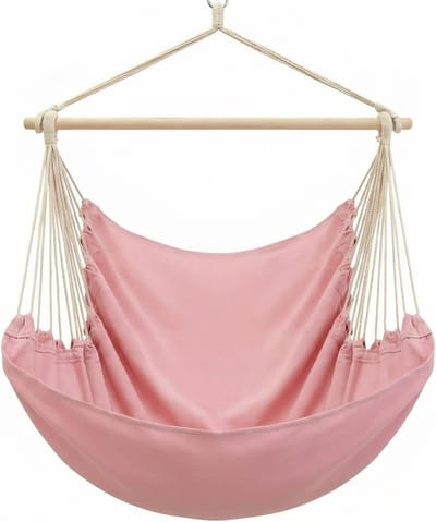 XXL Hangstoel - Hangmatstoel Zweefstoel - Buiten Ontspannen - Dubbele Personen Capaciteit - 185x130 cm - Roze