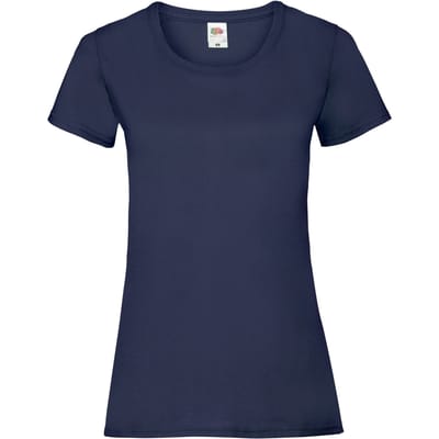Fruit of the Loom Dames/Dames Valueweight T-Shirt (Deep Navy)