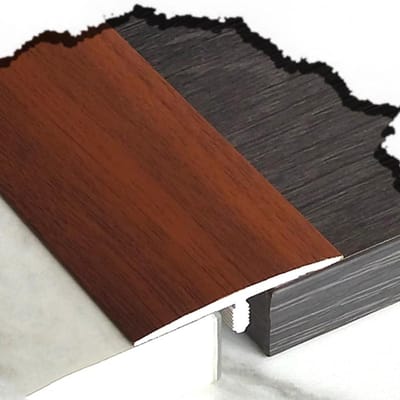Vloer Overgangsprofiel - Vloerstrip Egalisatie - Vloeren Egaliseren - Zelfklevend PVC - 90 cm Lengte - Houtnerf
