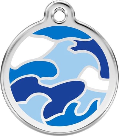 Red Dingo Hondenpenning 20 mm camouflage blauw
