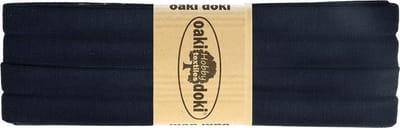 Oaki Doki Jersey Tricot Biaisband 20mm – 3 Meter – Marineblauw 009 – Elastisch Afwerkingslint voor Stretchstoffen