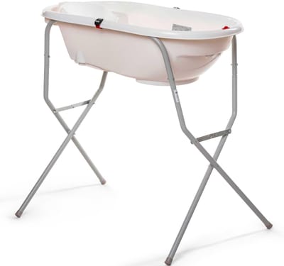TIM® baby badje met standaard - baby badje - babybadje met standaard - Metaal - Grijs - 90cm x 85cm x 94cm