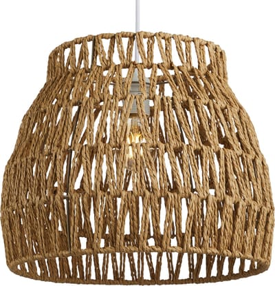 Lighto | Hanglamp Rotan Naturel Ø35 cm - Plafondlamp - Japandi Lamp - Eetkamer - Slaapkamer - Woonkamer - Vela
