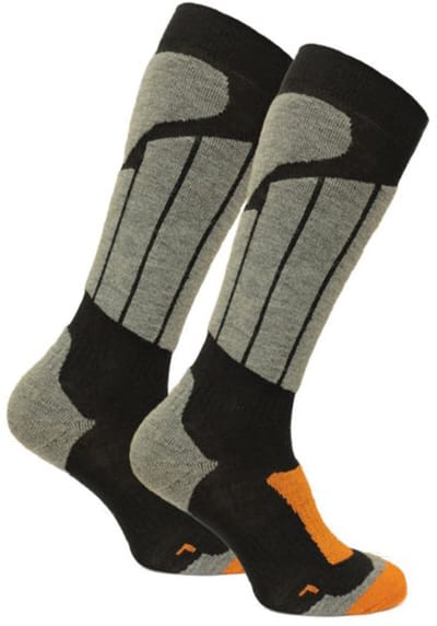 Norfolk Skisokken - Merino wol Climayarn - Antiblaren - Anti Zweet Thermosokken - Skisokken met Schokabsorptie Zonedemping - Warm en Droog - Warme sokken - Dames - Heren - Maat 39-42 - Zwart - Aspen