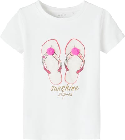 Name it t-shirt meisjes - wit - NMFfransisca - maat 80