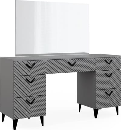Vicco Anett Kaptafel – 150 cm met 7 laden Grijs