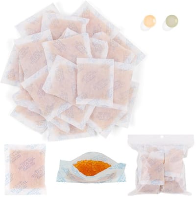 Silica Gel Droogmiddel - Vochtvreters Kralen - Bescherming tegen Vocht - Oranje Kleurindicator - 20 g x 24 stuks - Oranje