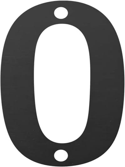 Roestvrijstalen Nummer - Deur Label - Adres Aanduiding - Duurzaam Materiaal - 10 cm Hoog - Zwart