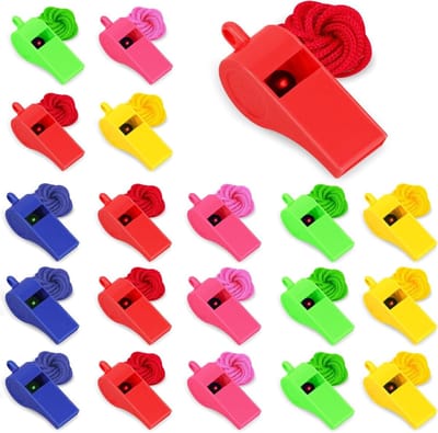 Plastic Fluit voor Scheidsrechters - 20 Stuks, Ideaal voor Sport, Training en Veiligheid
