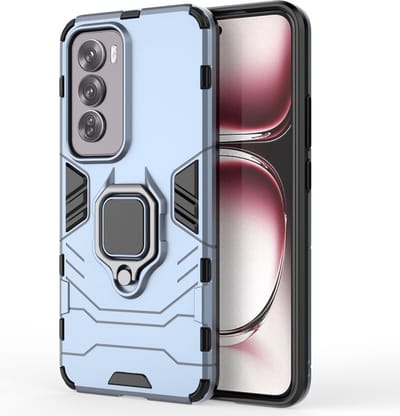 Coverup Hoesje - Geschikt voor OPPO Reno12 Hoesje - Coverup Ring Kickstand Back Cover - Blauw
