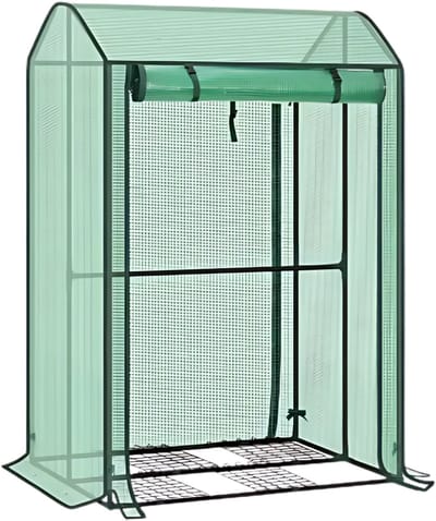 Foliekas Tuinkas - Winterbestendig - PE-folie 135 g/m² - Kweekhuis - Broeikas - Kweekkast voor tomaten & klimplanten - 100x83x150cm Groen