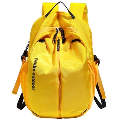Sacs à dos, Sacs à dos imperméables pour le sport et les loisirs en extérieur, Cartables pour étudiants, Sacs légers à main pour les trajets quotidiens jaune