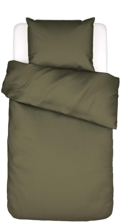 Essenza Minte Dekbedovertrek Mosgroen - Eenpersoons – 140x200/220 cm