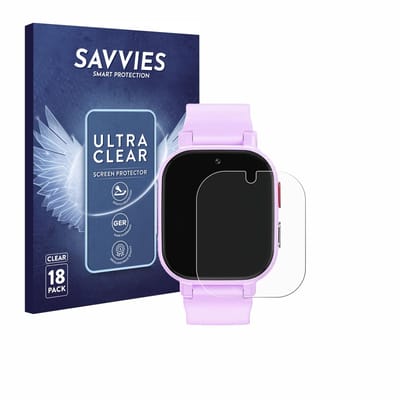Savvies - Screenprotector voor Alutoria Kids Smartwatch 1.42" - Folie Beschermfolie transparant 18 Stuks