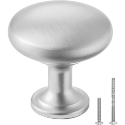 VEVOR Meubelknoppen, Verpakking van 25 Stuks, 28 mm Kastknoppen van Zinklegering, Massieve Keukenknoppen, Ladeknoppen met Schroeven voor Badkamer, Kasten, Laden, Keuken, Nikkelkleur