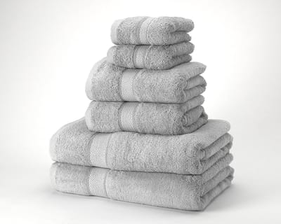 Omgoods - Handdoekenset 6-delig - 100% Gekamd Katoen 450 g/m² - Grijs