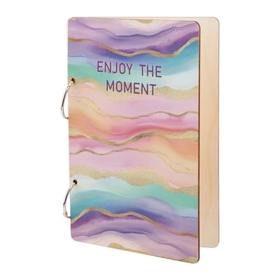 Dailygoody - Wenskaarthouder - Bruiloft Planner - Houten Organizer - Aquarel Fotoalbum - 2-Ringen Binder - Creatieve Keepsake - Geschikt voor Herinner...