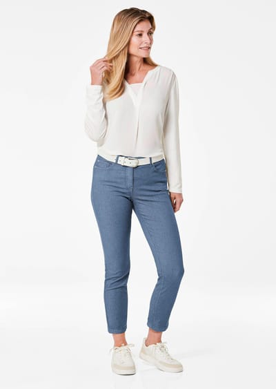 7/8-jeans BELLA van superstretch-materiaal - blauw - Gr. 40 van Goldner Fashion