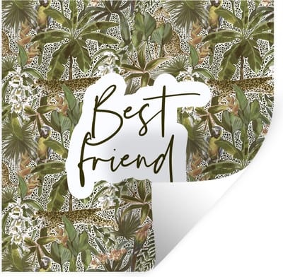 Muurstickers - Sticker Folie - Spreuken - Quotes - BFF - Best friend - Beste vrienden - 80x80 cm - Plakfolie - Muurstickers Kinderkamer - Zelfklevend Behang - Zelfklevend behangpapier - Stickerfolie