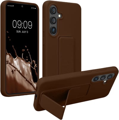 kwmobile back cover voor smartphone - geschikt voor Samsung Galaxy S25 - 1x beschermhoesje van kunststof - In chocoladebruin