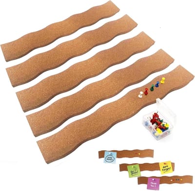 Kurken prikbord met pushpins - 5 stuks - zelfklevend