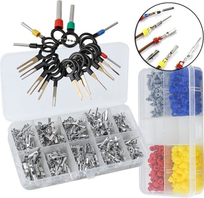 Connector Pins Geknepen Terminal Automobiel Autokit Elektrisch 1/1.5/1.8/2.2/2.8/3.5mm Motorfiets ATV Draadverwijdering Niet-geïsoleerde stekker Mannelijk Vrouwelijk Krimpset