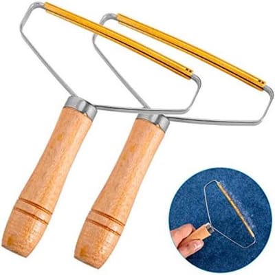 Draagbare Lint Remover & Tapijtreiniger – Dubbele Haarverwijderborstel voor Kleding, Tapijt & Truien (2 Pack)