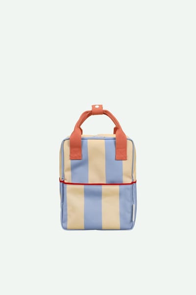Sticky Lemon - kleine rugzak - strepen - wolk blauw + takjes beige