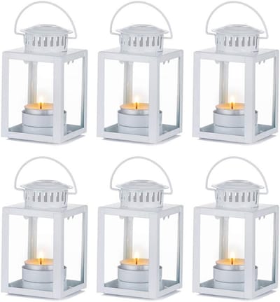Set van 6 Decoratieve Theelicht Lantaarns voor Binnen en Buiten