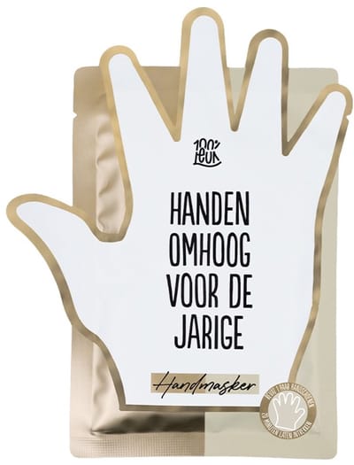 100%LEUK - Handmasker - Handen omhoog voor de jarige