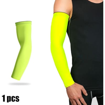 1 PC Koelende Sport Arm Mouw Compressie Basketbal Fietsen Arm Warmer Hardlopen UV Bescherming Unisex Volleybal Zonnebrand Banden L