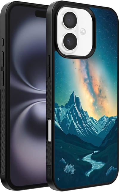 Smartphonica Telefoonhoesje Geschikt voor iPhone 16 Plus met Sterrenhemel Opdruk - TPU Backcover Case With Space And Milkyway Design geschikt voor iPhone 16 Plus
