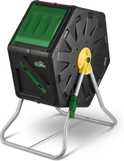 Kleine Compostbak 70 Liter voor Buiten - Compacte Trommelcomposteerder UV-bestendig