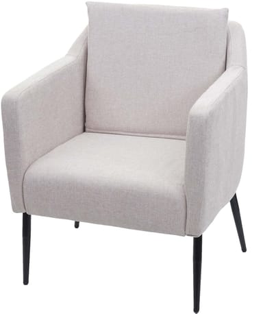 Lounge fauteuil MCW-H93a, fauteuil cocktail fauteuil relax fauteuil ~ stof/textiel crème-beige